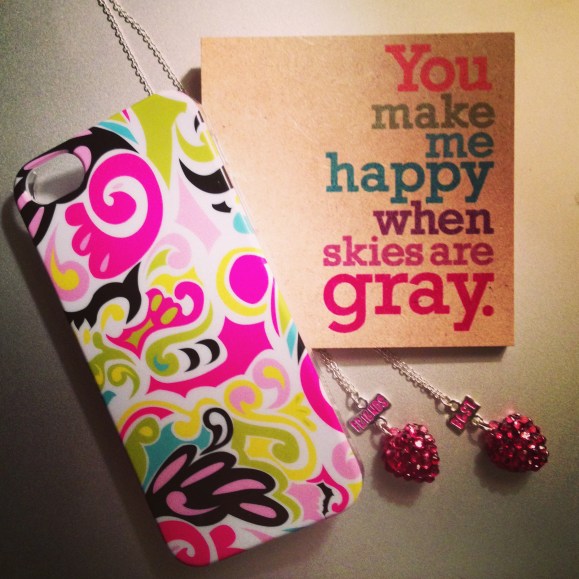 Why yes, those are "Best" and "Friend" necklaces. Be jealous.