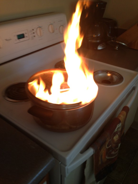 Yes I took a picture. The camera was right there. And if my apartment is about to burn down, I'm documenting it. I was in a panic people. Bear with me.