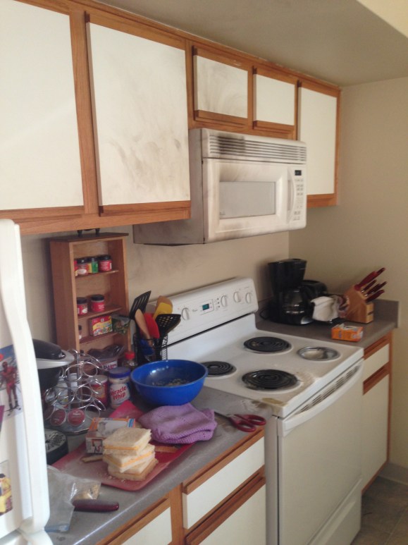 It's just smoke on the cupboards. They are fine. The microwave on the other hand. Is not good.