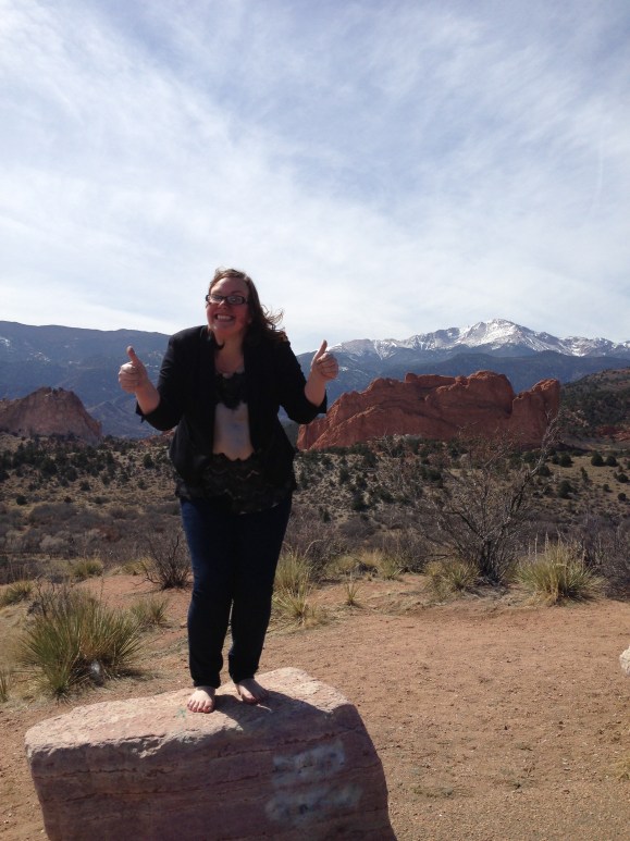 Clear beautiful sky, mountains, rock formations and great desert shrubbery. Yeah. Not too bad.