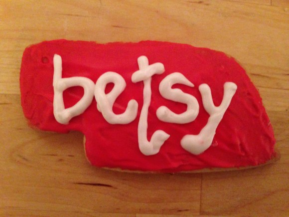 The perks of having a short nickname... Can you imagine trying to get Elizabeth on that sucker?!